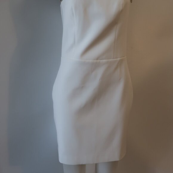 NWI Womens Generation Love Joelle Crystal White Strapless Mini Dress 10 - Picture 10 of 15